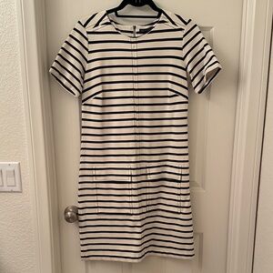 Banana Republic Striped Black and White Mini Dress
